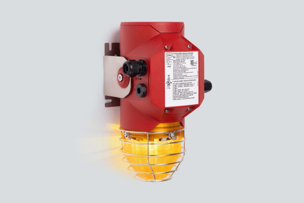 Visual signalling device with connection chamber, LED / 5 J, ALU, Series FL60/3 - YODALEX 3